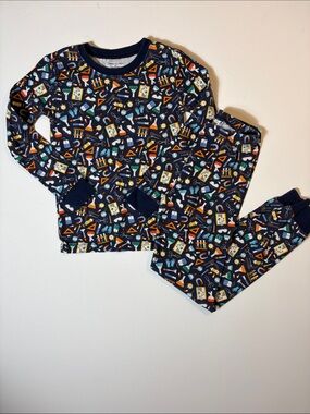 Janie and Jack Kids Pajama Set Size 10 Science STEM 100% Cotton